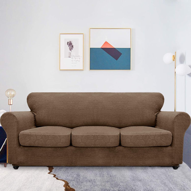 Housse pour canapé en polyester, Polyester brun