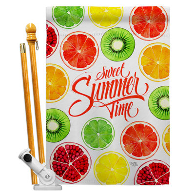 Decorative House 2-Sided Polyester 40'' x 28'' Flag Set