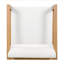 Ensemble de 4 chaises de patio Modernes, bois d'acacia, coussins beiges