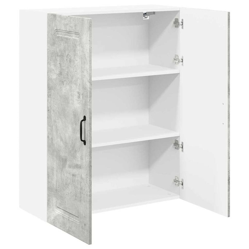 Vidaxl Kitchen Wall Cabinet With Shelf Sonoma Oak 80 X 31 X 100 Cm, 100cm H x 80cm W x 31cm D, Concrete Grey