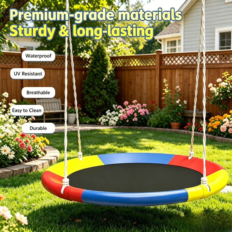 Balançoires pour cour arrière avec glissade pour enfants, ensemble de jeu en métal robuste pour enfants de 440 lb