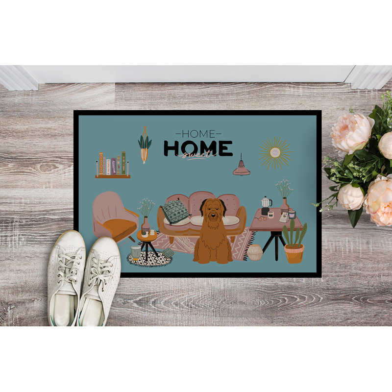 Guerline Non-Slip Outdoor Doormat, Brown Briard
