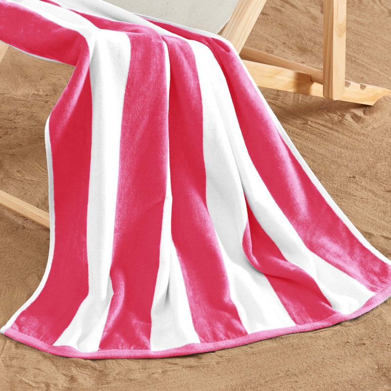 100% Cotton Absorbent & Quick-Dry Cabana Beach Towels, Multi-Air/Blue/Yellow/Teal/Pink