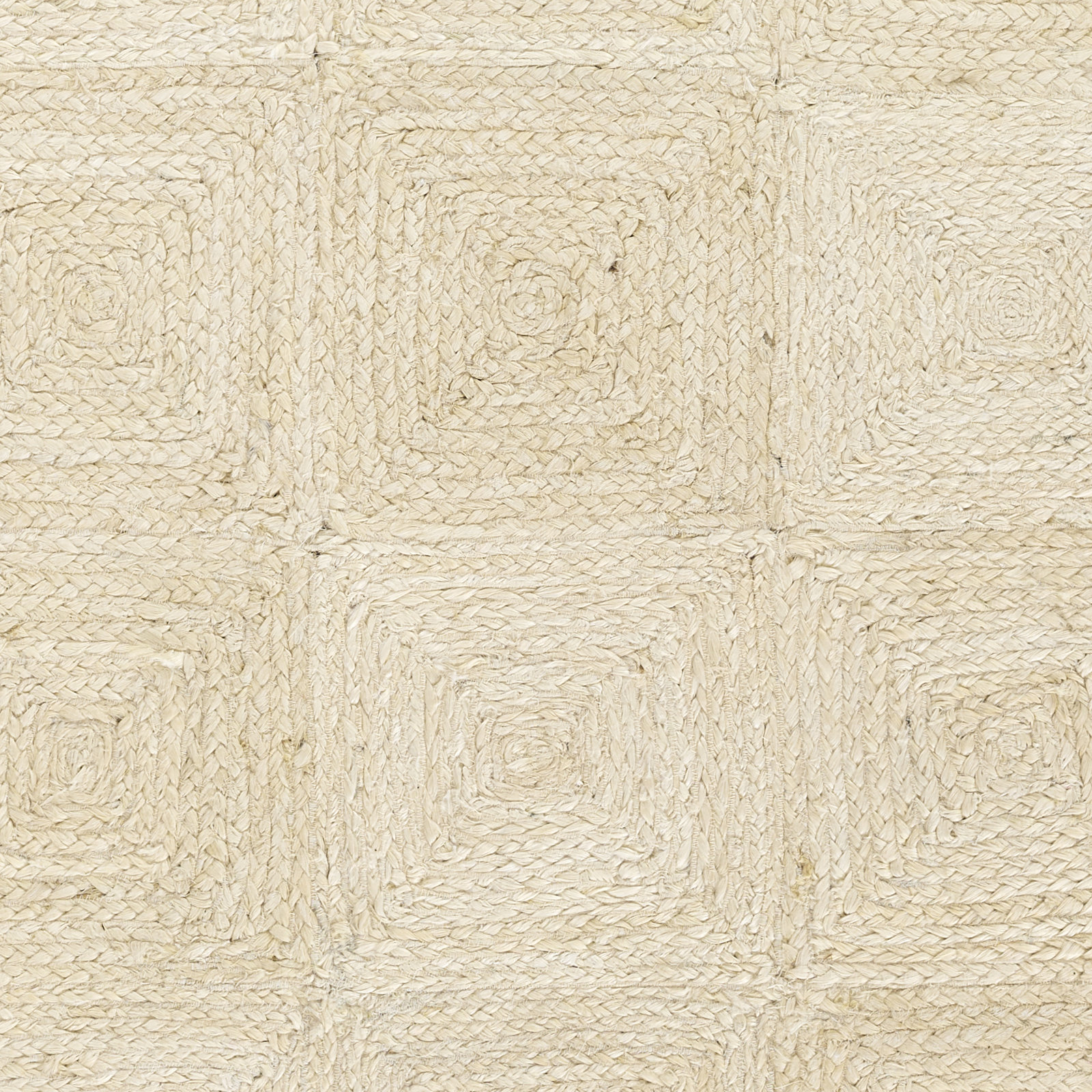 Mykonos Hand Woven Jute Geometric Ivory Area Rug, Rectangle 7'10" x 9'10"