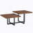 Perfectly Integrating Modern and Scandinavian Styles-Dark Walnut Double-Deck Coffee Table, Dimensions 47*23.5*18.