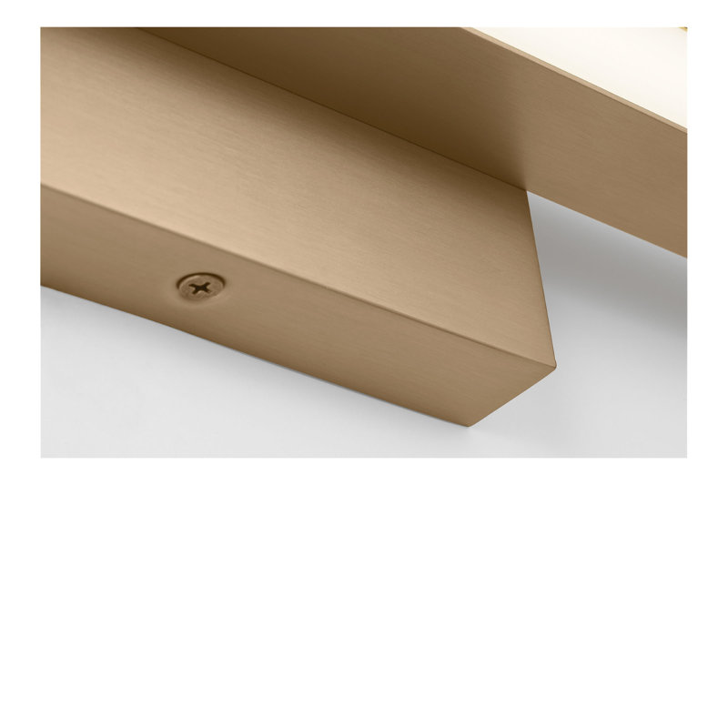Coiffeuse Marque, H 4,5 po x l 36 po x P 2,25 po, Laiton satiné