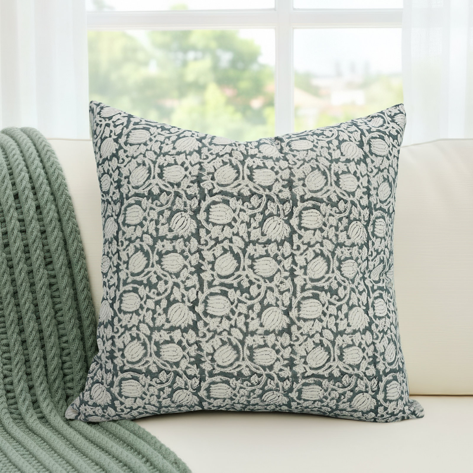 Wilkes Cotton Pillow Cover, 24" x 24"