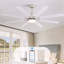 Ventilateur de plafond moderne de 66 pouces avec lumière à DEL à intensité variable, 8 pales ABS, moteur à courant continu réversible à télécommande pour le bureau à domicile-1266388917-1266388921
