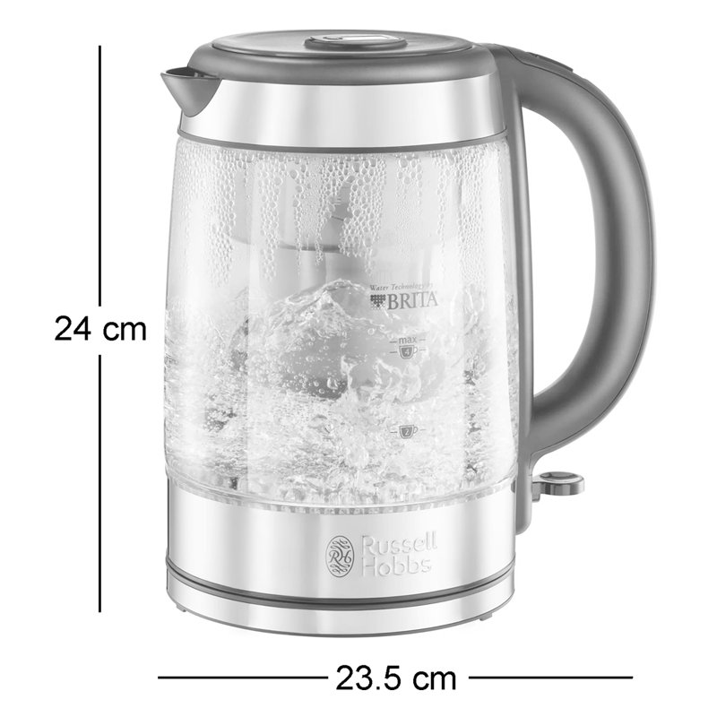 Russell Hobbs Brita Purity 1L Glass Electric Kettle