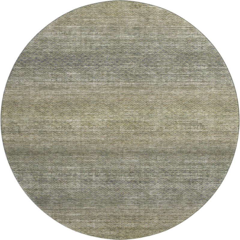 Premium Machine Washable Ariel Geometric Rug, Round 8'