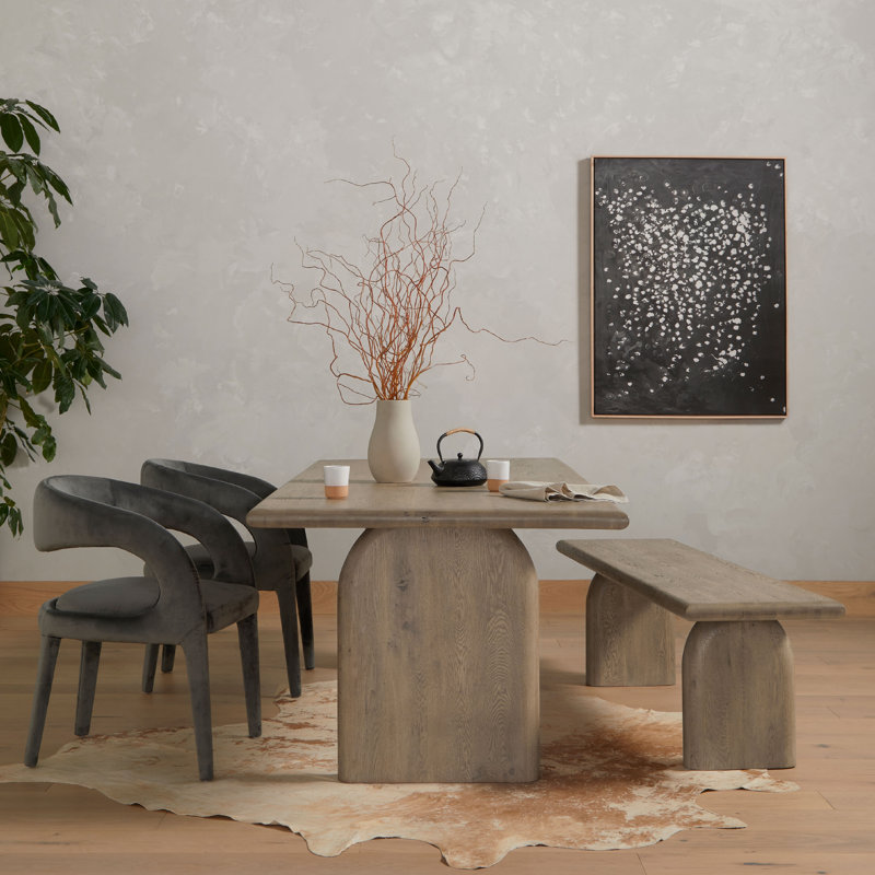 Hawkins Standard Upholstered Arm Chair, Charcoal Velvet