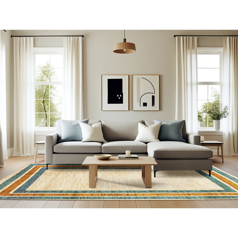 Abstract Indoor Rug, Rectangle 6' x 9'