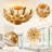 18" Antique Gold 4-Light Semi-Flush Mount Ceiling Light with Sculpted Butterfly Cage