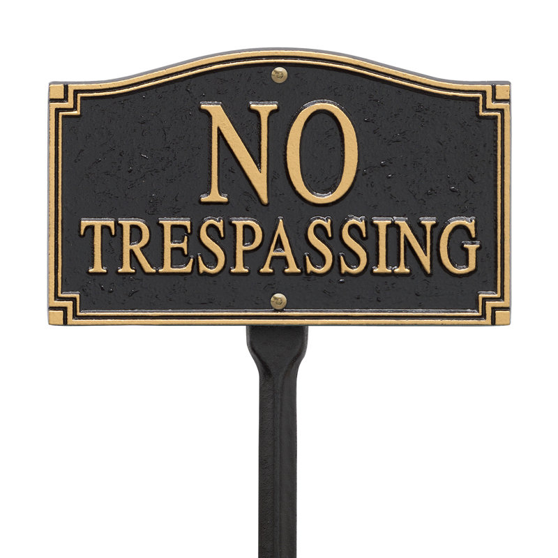 No Trespassing Garden Sign