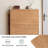 7.8"D Slim Solid Oak Assembled Shoe Cabinet with 3 Flip Drawers-1408290379