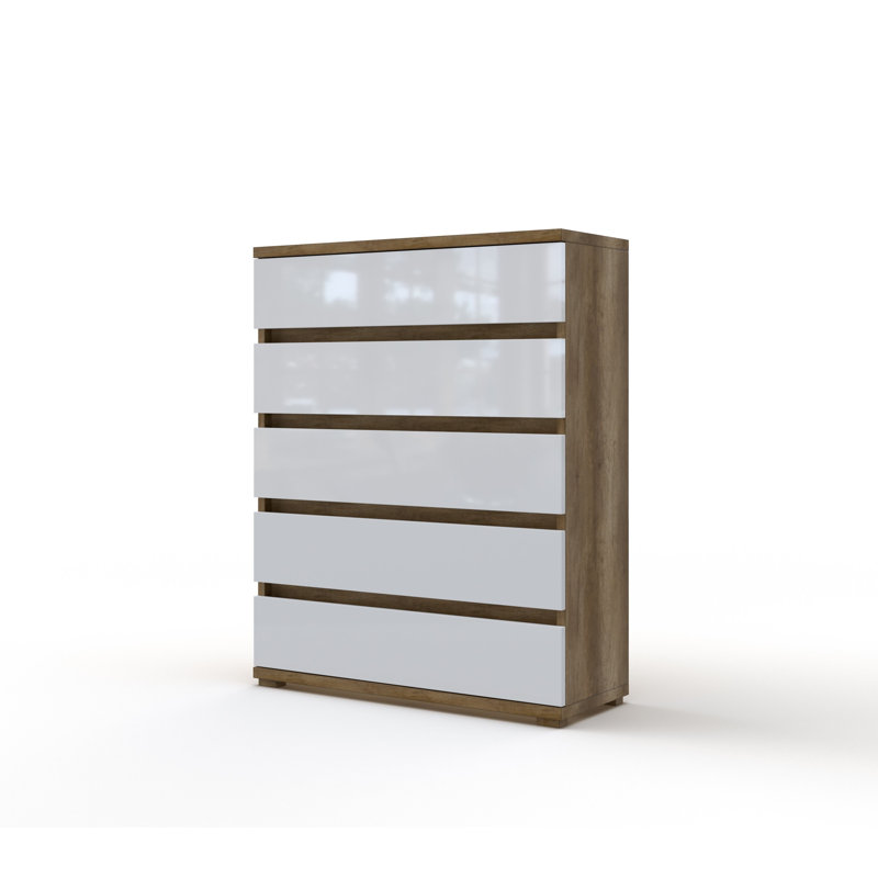 Fynlay 90cm W 5 - Drawer Chest of Drawers, Country Oak