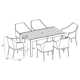 Georgiana 63'' Rectangular 6 - Person Outdoor Dining Set with Cushions