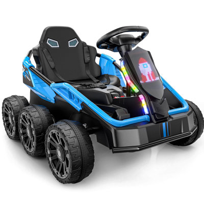 Dearauto, véhicule électrique 24 volts pour enfants plus âgés, 6 roues, UTV, voiture électrique avec télécommande parentale, espace pour les jambes élargi, design spacieux adapté à la croissance, cadre métallique stable, écran DEL, musique Bluetooth