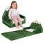 Canapé convertible 2 en 1 pour enfants avec méridienne pliable avec housse amovible vert + jaune + blanc