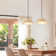 1-Light 15.7" Wide Modern Scandinavian-Style Wood-Like Pendant Lamp with Lamp Shade diffuser