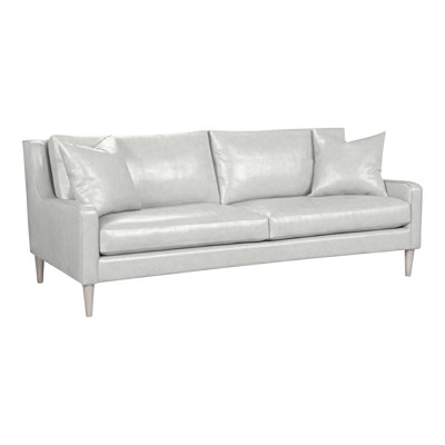 Canapé à accoudoirs carrés en cuir véritable 86,5 po Ease