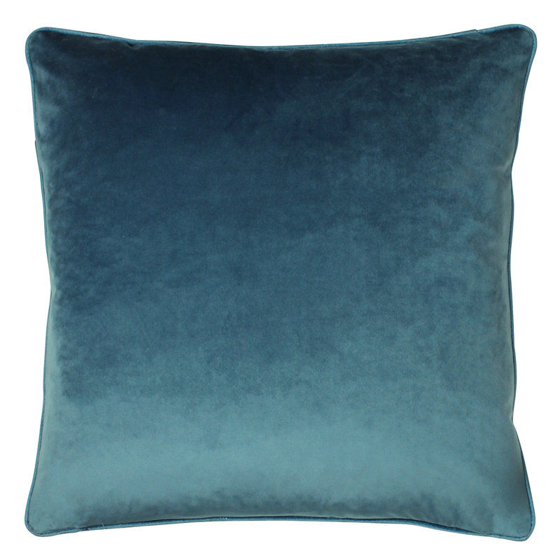 Geometric Square Throw Pillow Cover, Petrol