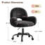 Mignon fauteuil de coiffeuse à dossier rond creux - Fauteuil de maquillage pivotant et réglable pour chambre à coucher, bureau de coiffeuse et bureau à domicile-130088636