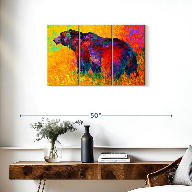 Brampt Into The Wind Grizz, 20" H x 33" W
