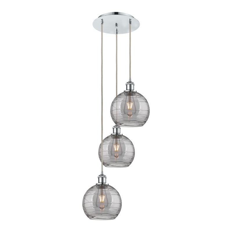 Luminaire suspendu 3 lumières Ellington, H 30,38 po x l 14,5 po x P 14,5 po, Chrome poli