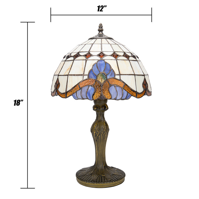 Table Lamps Tiffany Style Lamps Tabletop  Ballari Table Lamp - Handmade Antique Baroque Tiffany Desk Lamp For Living Room Bedroom Desk Coffee Bar Art Decoration (Bulb Not Included)