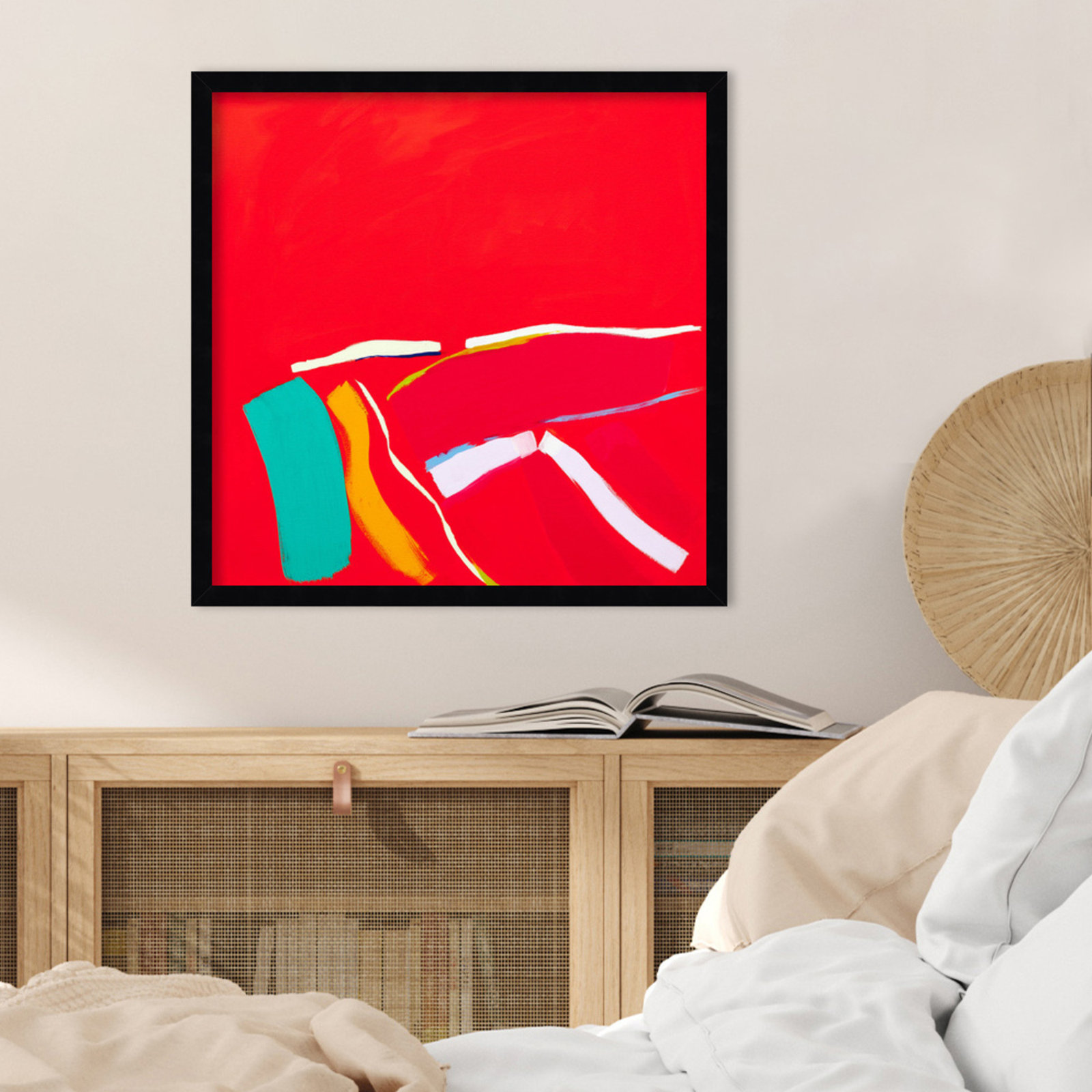 Passion Print by Angie Kenber, 21" H x 21" W, Black