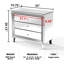 YYolanta 33" W Mirrored 3-Drawer Nightstand