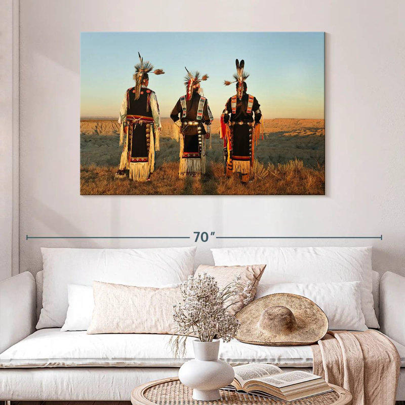Indiens Lelar Lakota du Dakota du Sud, H 32 po x l 48 po