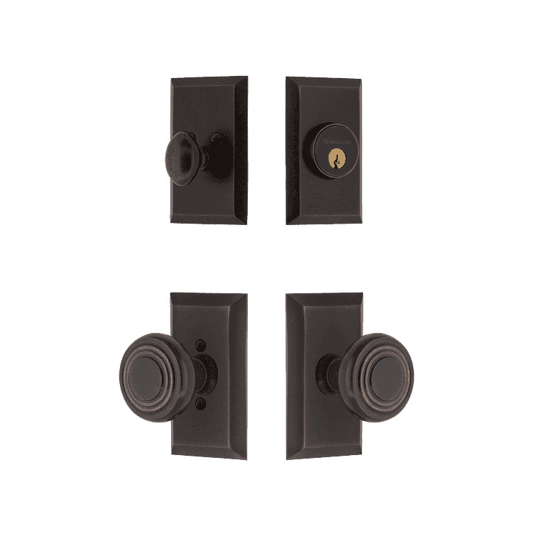 Nostalgic Warehouse Studio Entry Set with Deco Knob