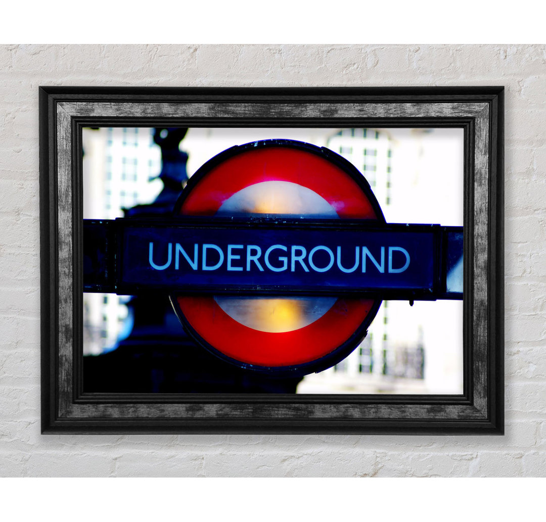 London Underground Sign - Einzelner Bilderrahmen Kunstdrucke