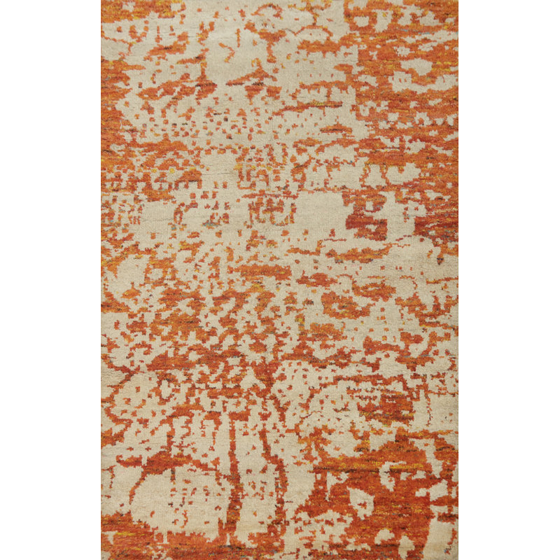 Handmade Modern Abstract Oriental Area Rug 5x8
