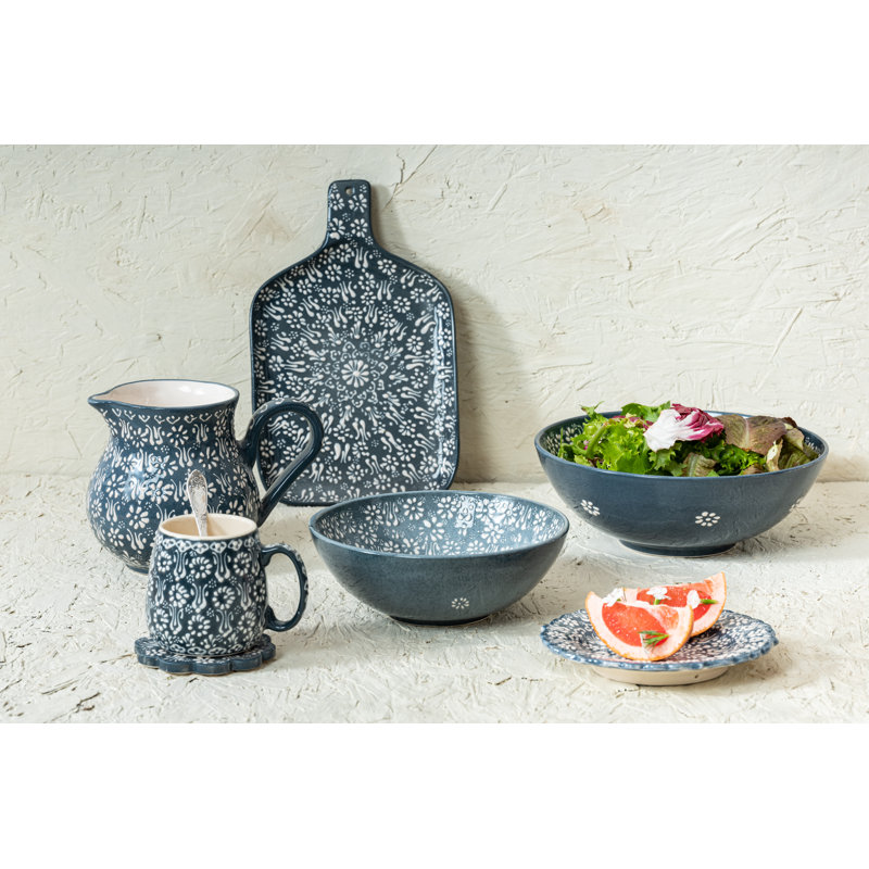 Hand Painted Ceramic Ceramic Coaster, Gray