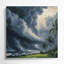 Toile grise hawaïenne avec nuages gris-78327055