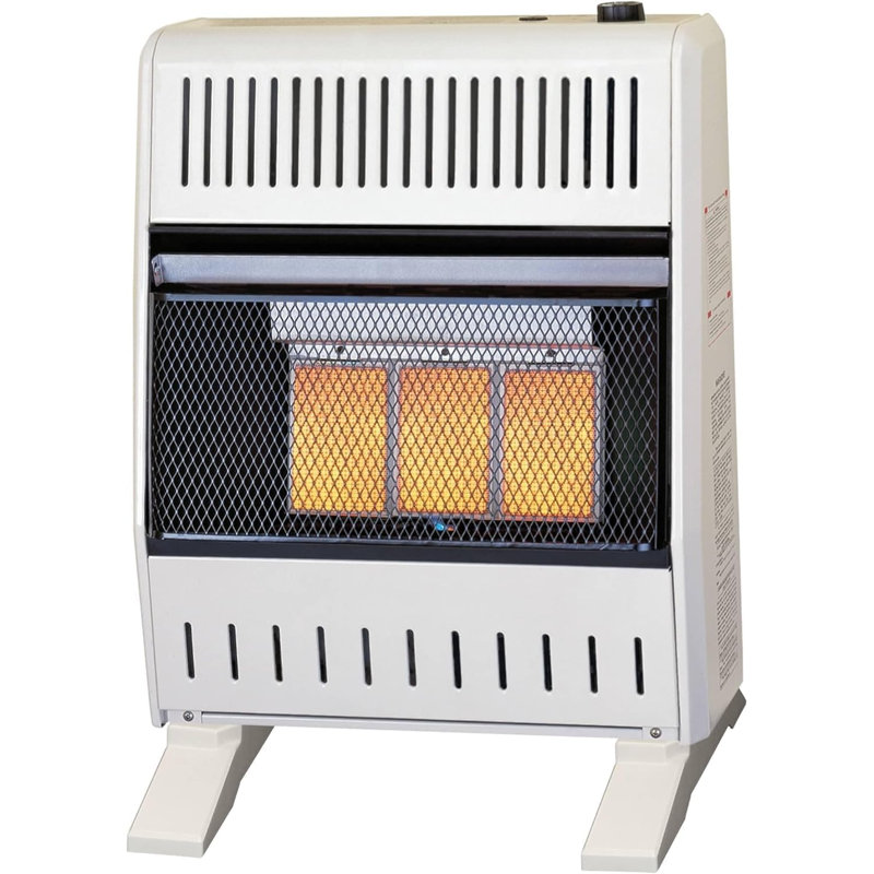 ProCom Heating Ventless Infrared Plaque Heater With Base Feet, T-Stat Control, 18000 BTU, Natural Gas
