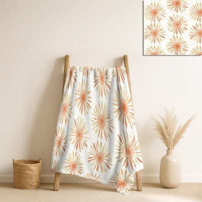 Couverture en peluche Boho Sun Minimal I - Starburst