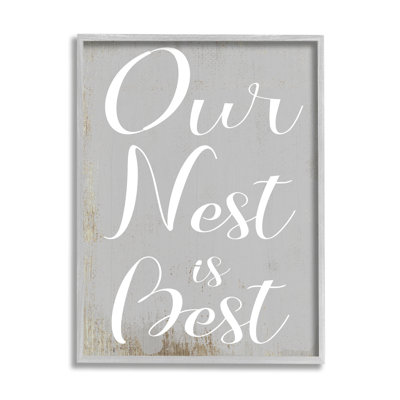 " Rustic Our Nest Is Best Phrase Home Nursery " by Daphne Polselli