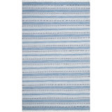 Eastman Handwoven Recycled PET Indoor/Outdoor Rug in Blue/White/Gray