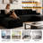 Boneless 131.9" Wide Oversized U-Shaped Sectional Sofa, Corduroy Comfy Cloud Couch Deep Modular Sectional Sofa with Ottomans for Living Room, No Assembly Needed-2107129699
