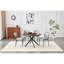 Table de salle à manger pliable ronde Classic Brown avec plateau en panneau de fibres à densité moyenne de 1,58 po d'épaisseur, 4 places assises, largeur de 46 po