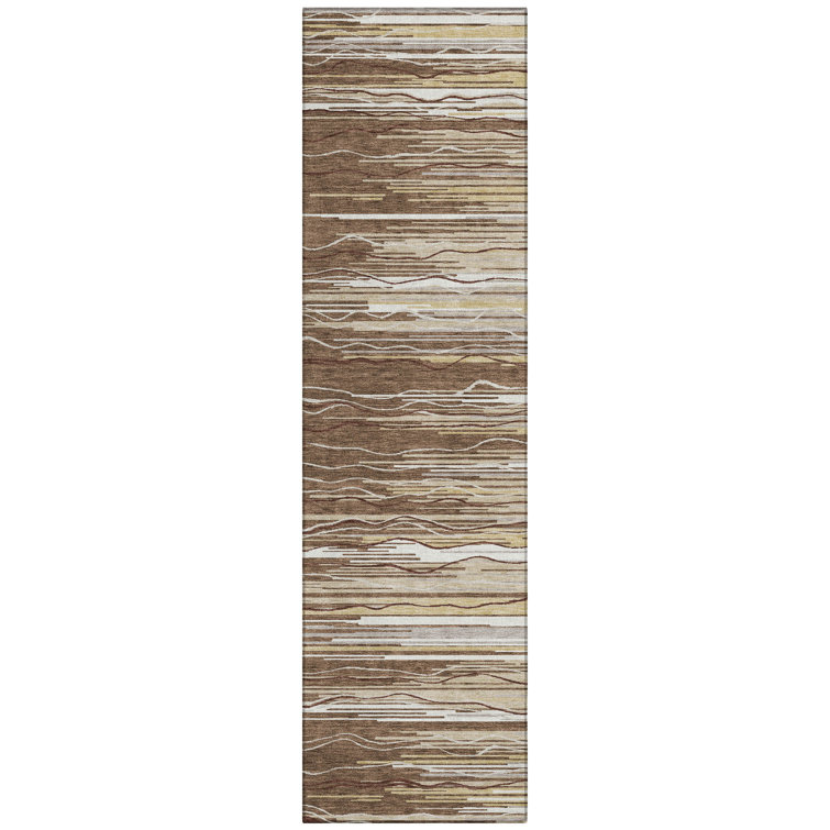 Machine Washable Indoor/Outdoor Chantille ACN996 Paprika Area Rug