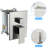 Brushed Nickel 12 Inch Wall Mounted Dual Shower System, - Scald Valve, Rainfall And Handheld With Extensive Spray Coverage Square , Balanced Finish, For Different Uses-127343024