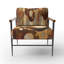Crista - Fauteuil rembourré à motif géométrique abstrait-1950740204