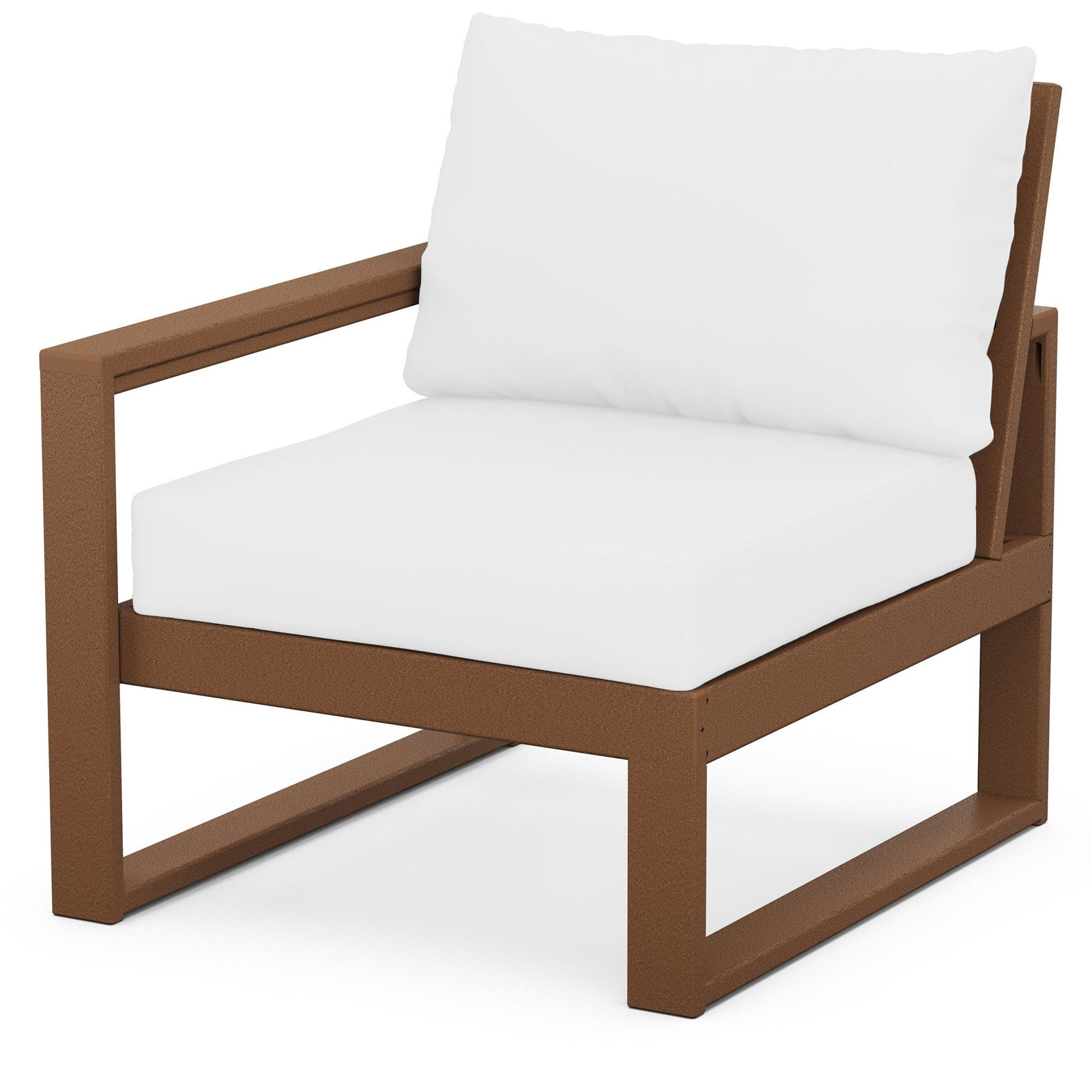 POLYWOOD Outdoor Lounge Chair, Slate Gray, Natural
