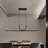 Dimmable Black Linear LED Pendant Light for kitchen island