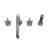 DreamLine Atlantic 12 in. x 8 in. Deck Mounted Tub Faucet with Handshower-108296562